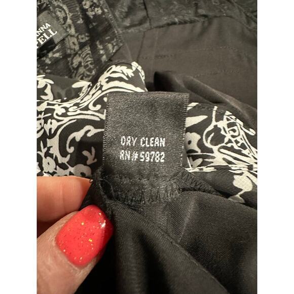 ADRIANA PAPELL V-neck Black/White Dress 8 Bodycon Cocktail Party Wedding church - Picture 5 of 11